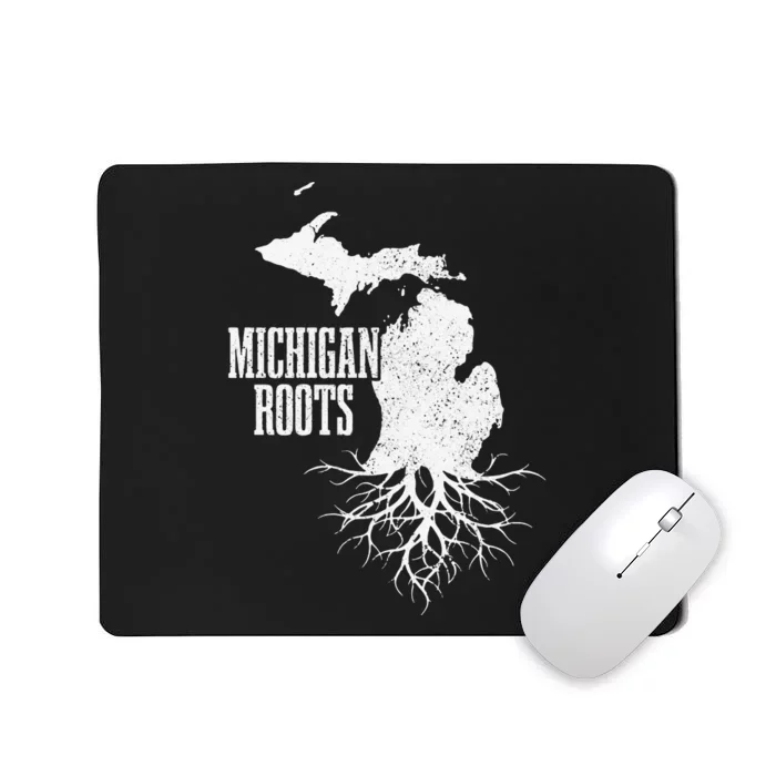 Funny Michigan Roots Vintage Pride State Map Gift Mousepad