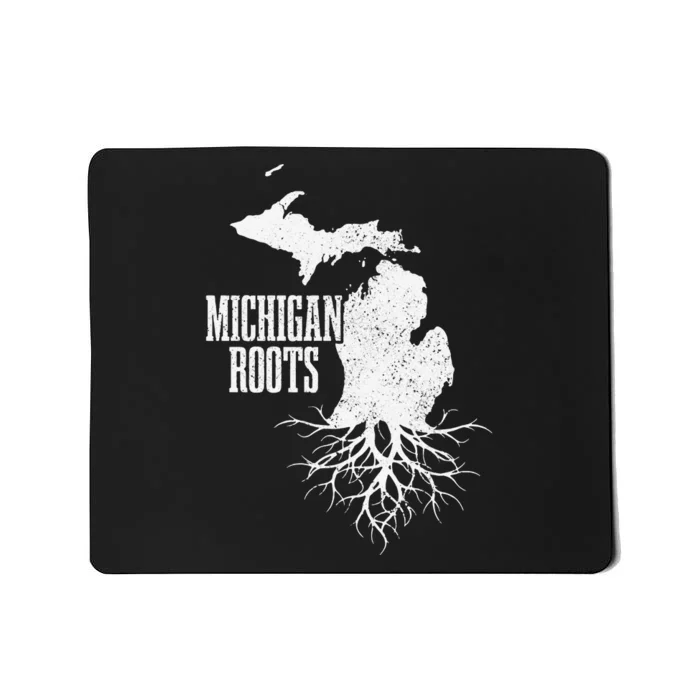 Funny Michigan Roots Vintage Pride State Map Gift Mousepad