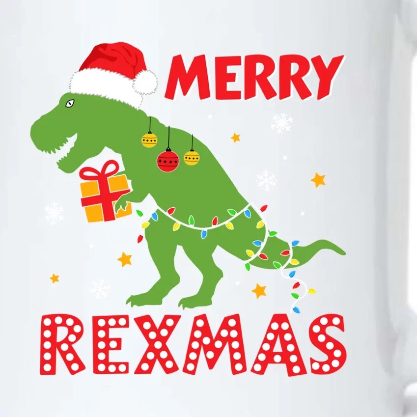 Funny Merry Rexmas With Tgiftrex Dinosaur For Christmas Great Gift Black Color Changing Mug