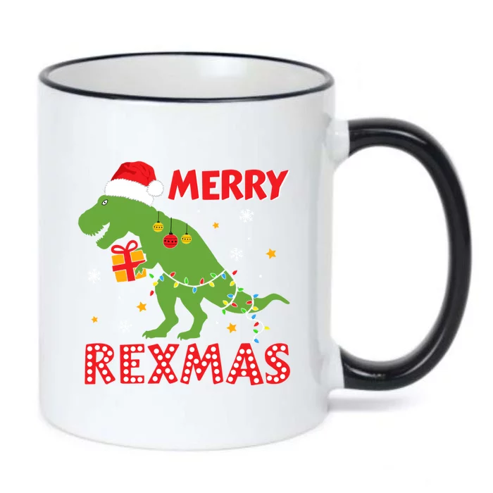 Funny Merry Rexmas With Tgiftrex Dinosaur For Christmas Great Gift Black Color Changing Mug