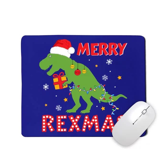 Funny Merry Rexmas With Tgiftrex Dinosaur For Christmas Great Gift Mousepad