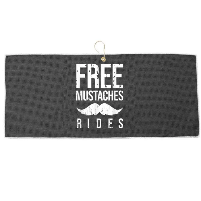 Free Mustache Rides Funny Large Microfiber Waffle Golf Towel