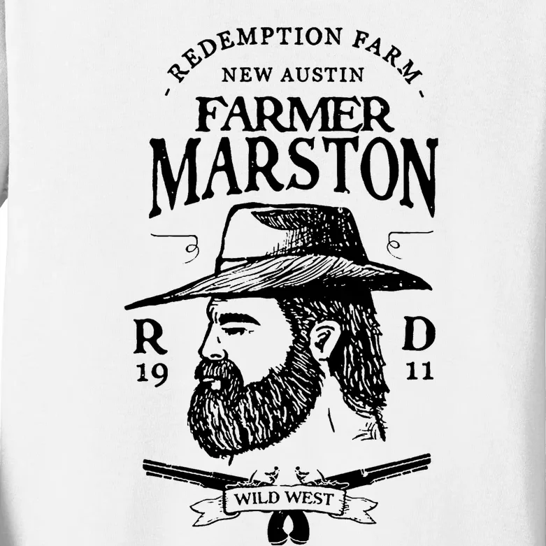 Farmer Marston Redemption Farm New Austin 1911 Kids Long Sleeve Shirt