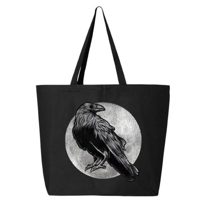 Full Moon Raven Bird Gift Scary Crow 25L Jumbo Tote