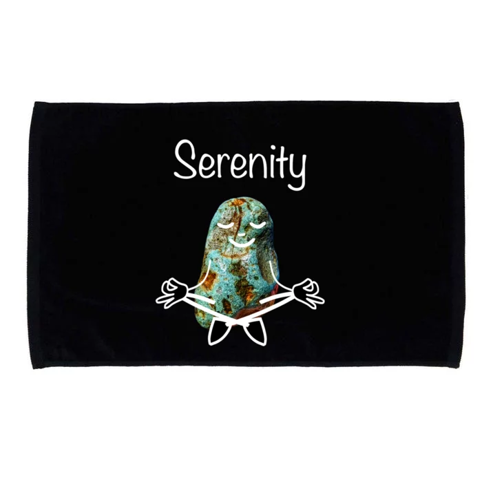 Funny Meditation Rockhound Serenity Lotus Yoga Pose Gift Microfiber Hand Towel