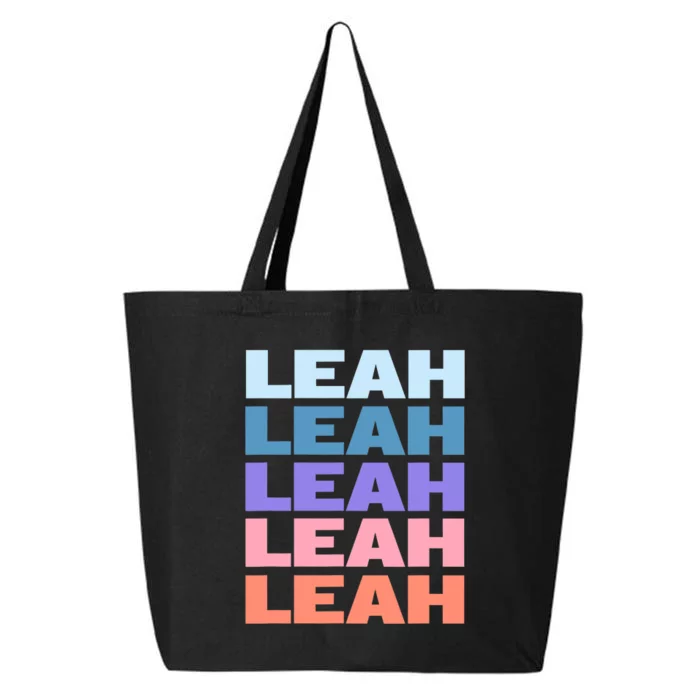 Funny Modern Repeated Text Design Leah 25L Jumbo Tote