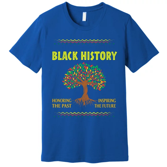 February Map Retro Black History Month African America Pride Cool Gift Premium T-Shirt