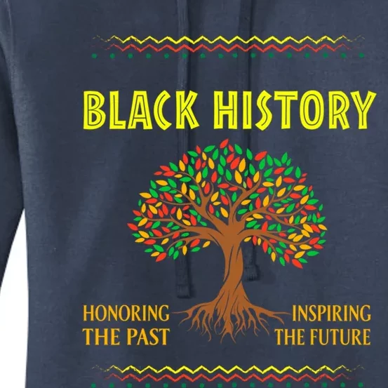 February Map Retro Black History Month African America Pride Cool Gift Women's Pullover Hoodie