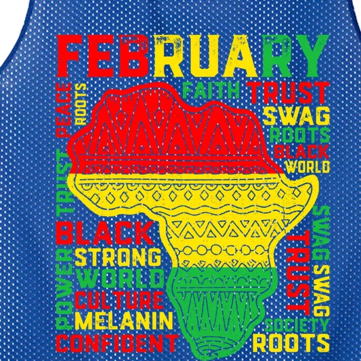 February Map Retro Black History Month African America Pride Great Gift Mesh Reversible Basketball Jersey Tank