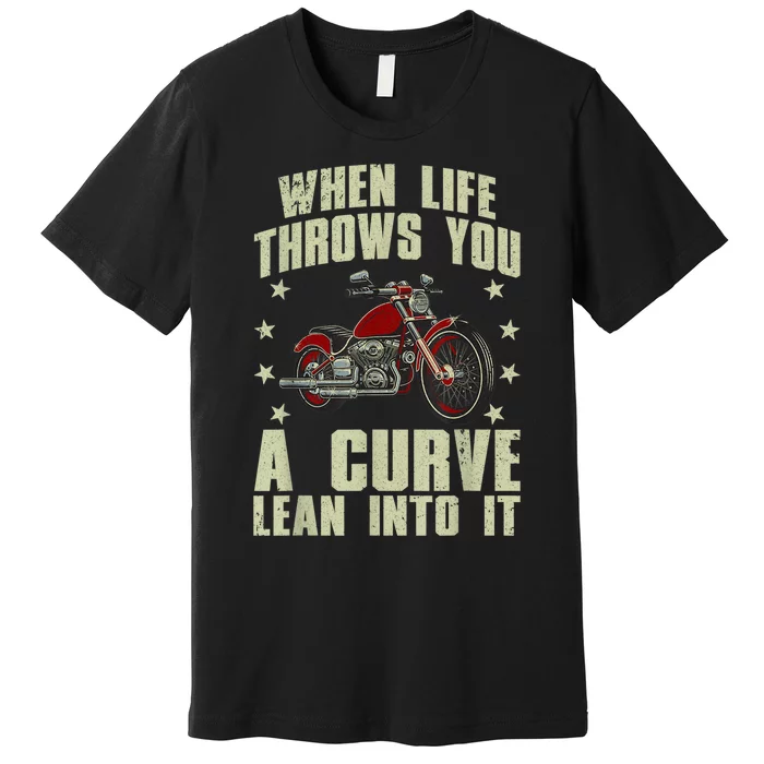 Funny Motorcycle Racer Design For  Wo Motorcycle Lover Premium T-Shirt