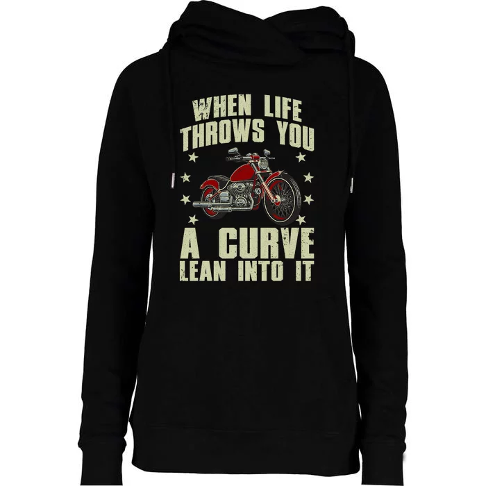 Funny Motorcycle Racer Design For Motorcycle Lover Womens Funnel Neck Pullover Hood