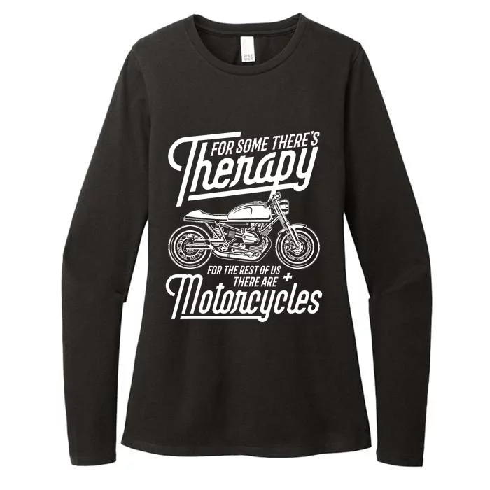 Funny Motorcycle Rider Therapy Womens CVC Long Sleeve Shirt