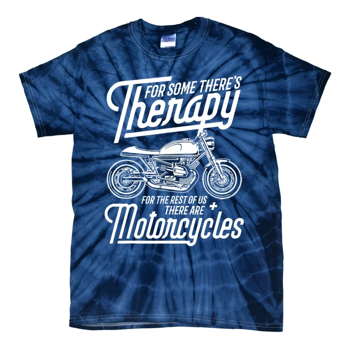 Funny Motorcycle Rider Therapy Tie-Dye T-Shirt