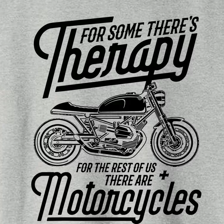 Funny Motorcycle Rider Therapy Women's Crop Top Tee