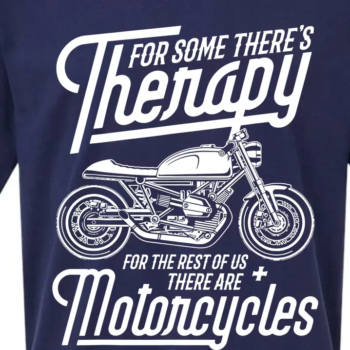 Funny Motorcycle Rider Therapy Sueded Cloud Jersey T-Shirt