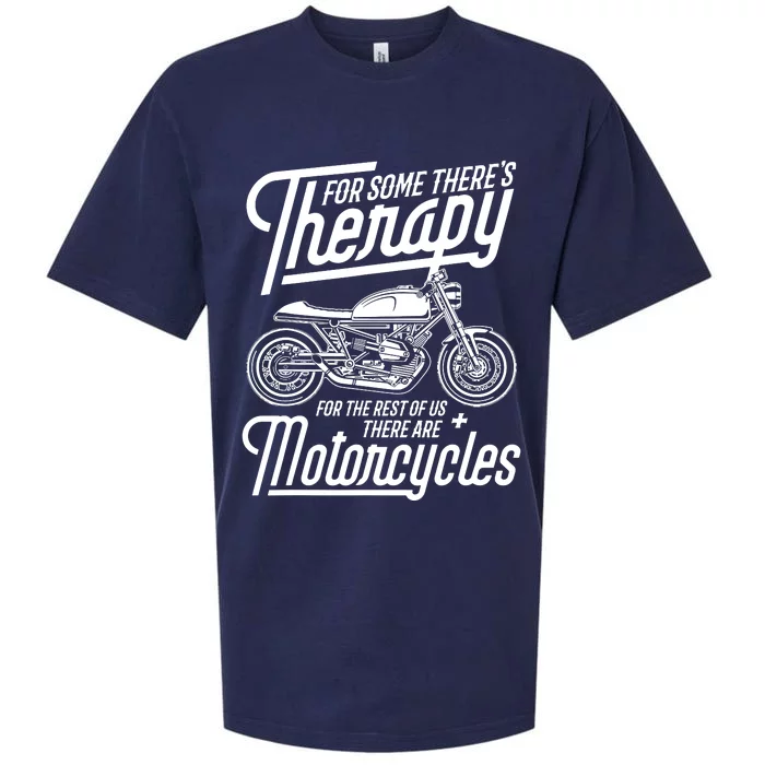 Funny Motorcycle Rider Therapy Sueded Cloud Jersey T-Shirt