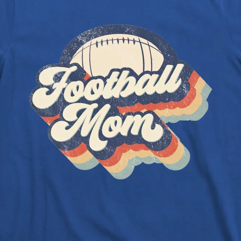 Football Mom Retro American Football Mothers Day Mom Mama Gift T-Shirt