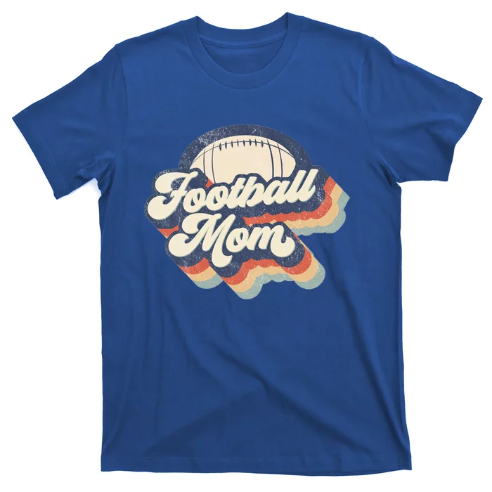 Football Mom Retro American Football Mothers Day Mom Mama Gift T-Shirt