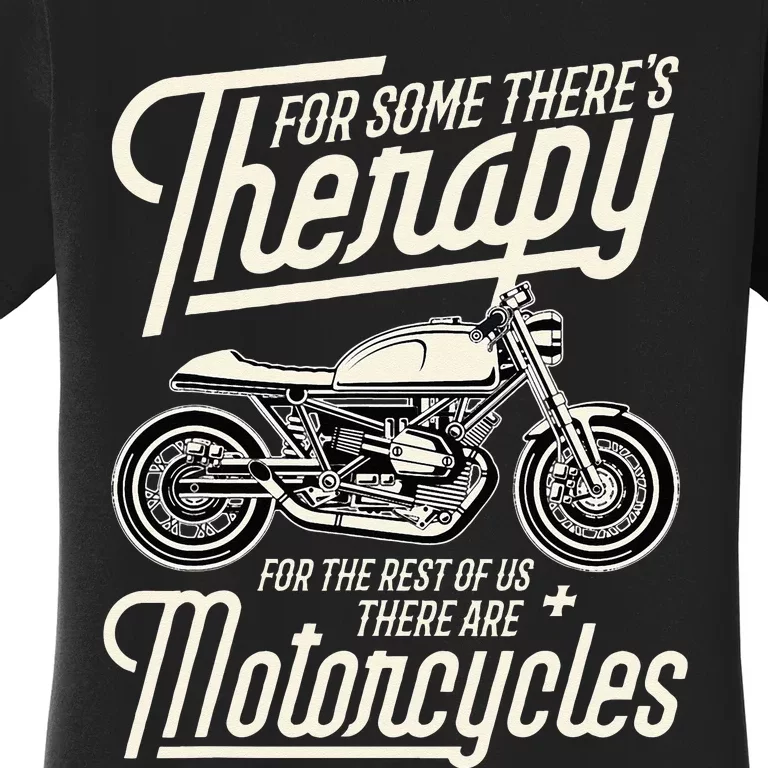 Funny Motorcycle Rider Therapy Vintage Biker Gift Short Sleeve Women's T-Shirt