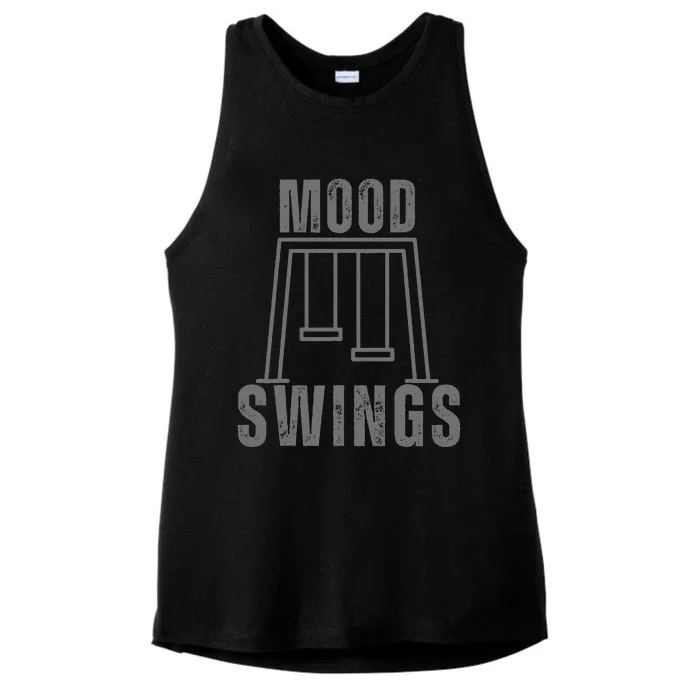 Funny Mood Swings Sarcastic Ladies Tri-Blend Wicking Tank