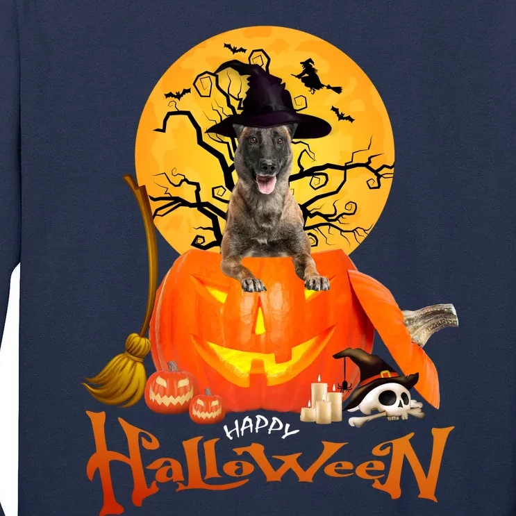 Funny Malinois Spooky Halloween Tall Long Sleeve T-Shirt