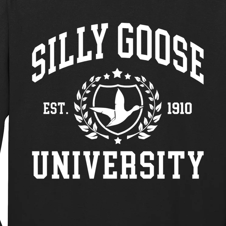 Funny Meme School Bird Silly Goose University Design Long Sleeve Shirt