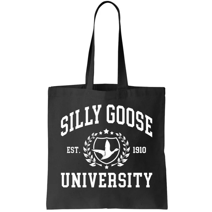 Funny Meme School Bird Silly Goose University Design Tote Bag