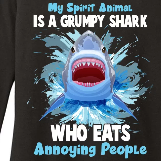 Funny My Spirit Animal Is A Grumpy Shark Womens CVC Long Sleeve Shirt