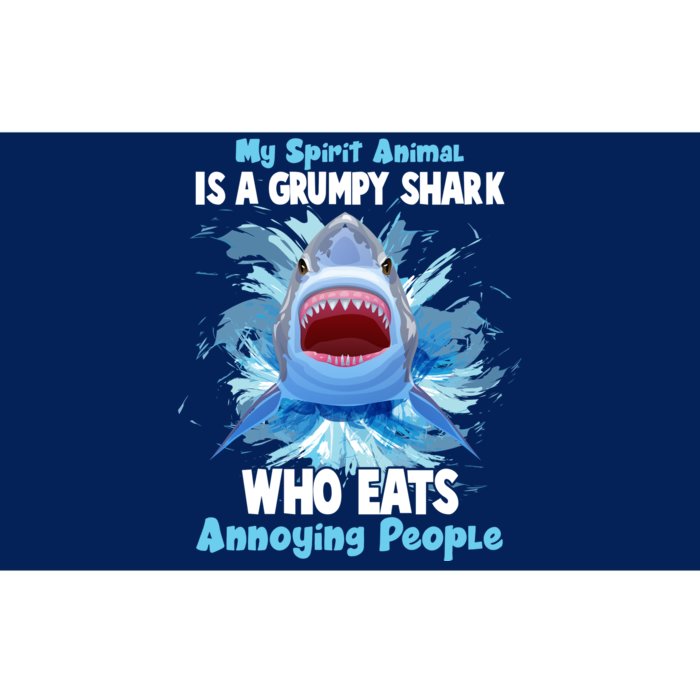 Funny My Spirit Animal Is A Grumpy Shark Bumper Sticker