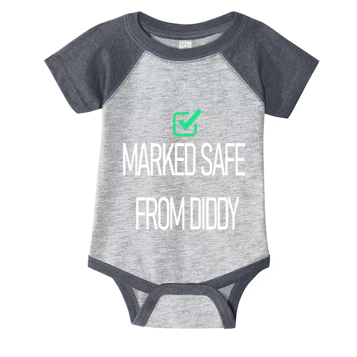 Funny Marked Safe From Diddy Gift Infant Baby Jersey Bodysuit