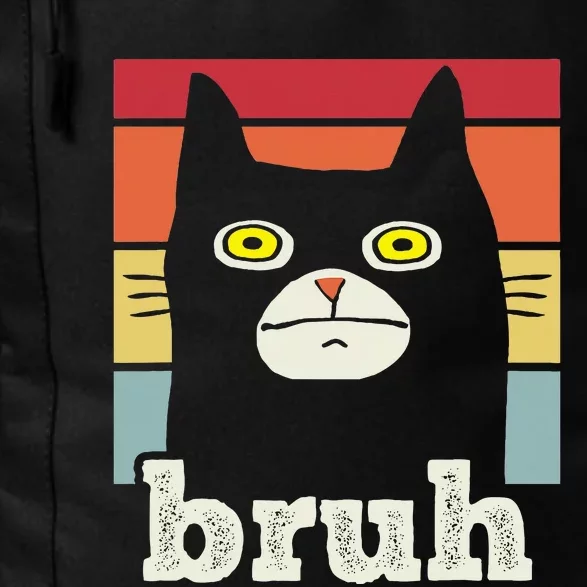 Funny Meme Saying Bruh With Cat Greetings Daily Commute Backpack