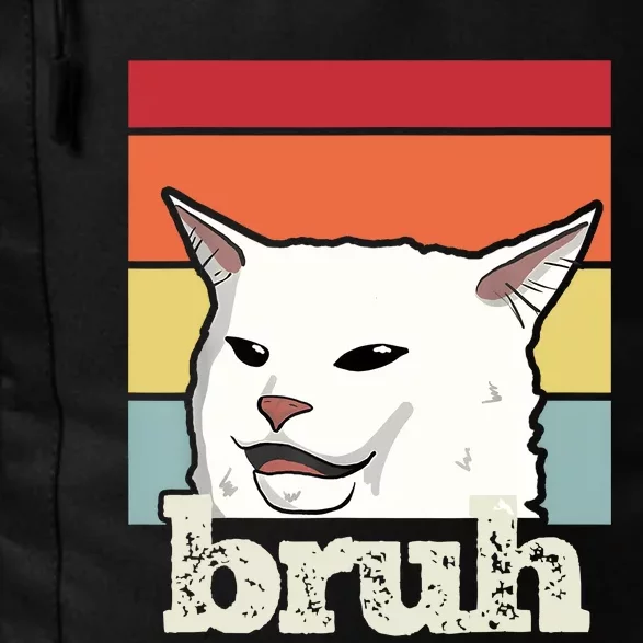 Funny Meme Saying Bruh With Cat Greetings Daily Commute Backpack