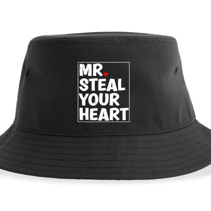 Funny Mr Steal Your Heart Valentines Day Sustainable Bucket Hat