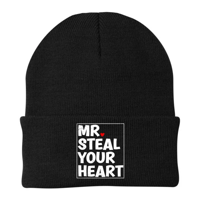 Funny Mr Steal Your Heart Valentines Day Knit Cap Winter Beanie