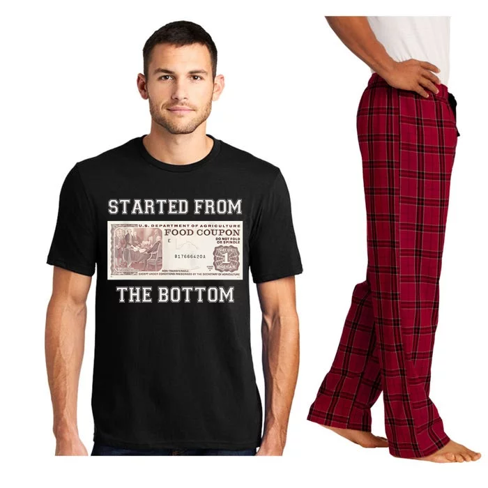 Funny Meme Started From Bottom Food Stamp Coupon Pajama Set