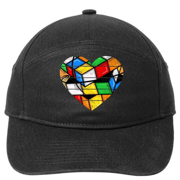 Funny Math Speed Cubing Puzzle Lover Cube 7-Panel Snapback Hat