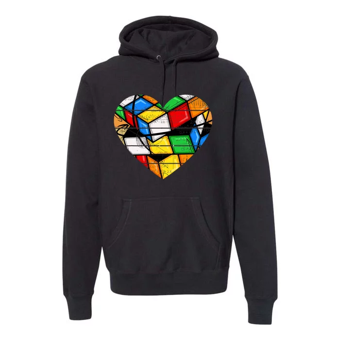 Funny Math Speed Cubing Puzzle Lover Cube Premium Hoodie