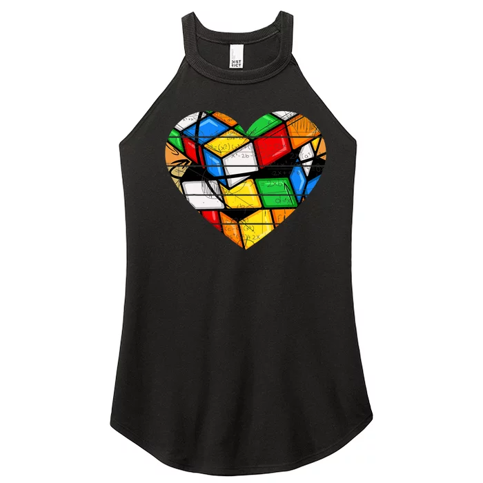 Funny Math Speed Cubing Puzzle Lover Cube Women’s Perfect Tri Rocker Tank