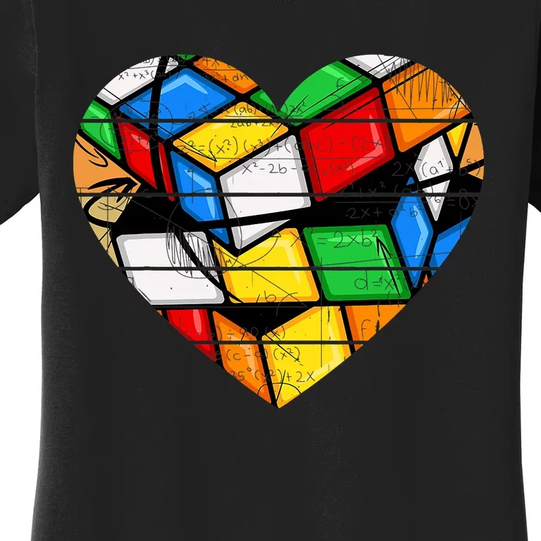 Funny Math Speed Cubing Puzzle Lover Cube Women's T-Shirt