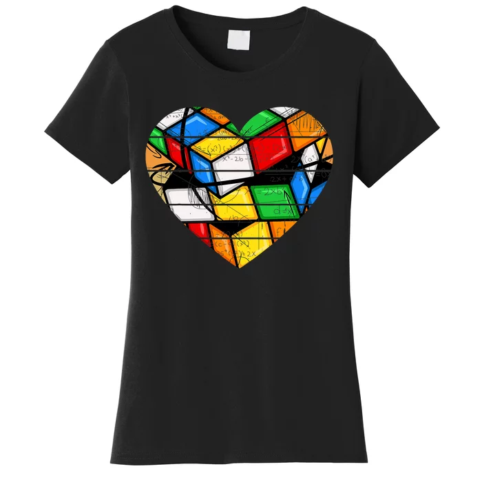 Funny Math Speed Cubing Puzzle Lover Cube Women's T-Shirt