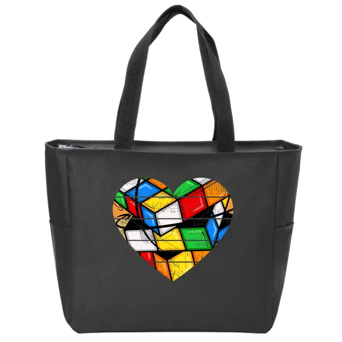 Funny Math Speed Cubing Puzzle Lover Cube Zip Tote Bag