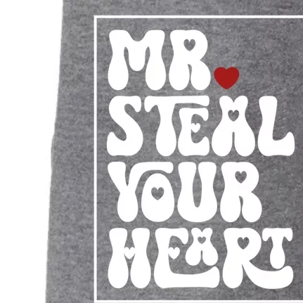 Funny Mr Steal Your Heart Valentines Day Cool Gift Doggie 3-End Fleece Hoodie