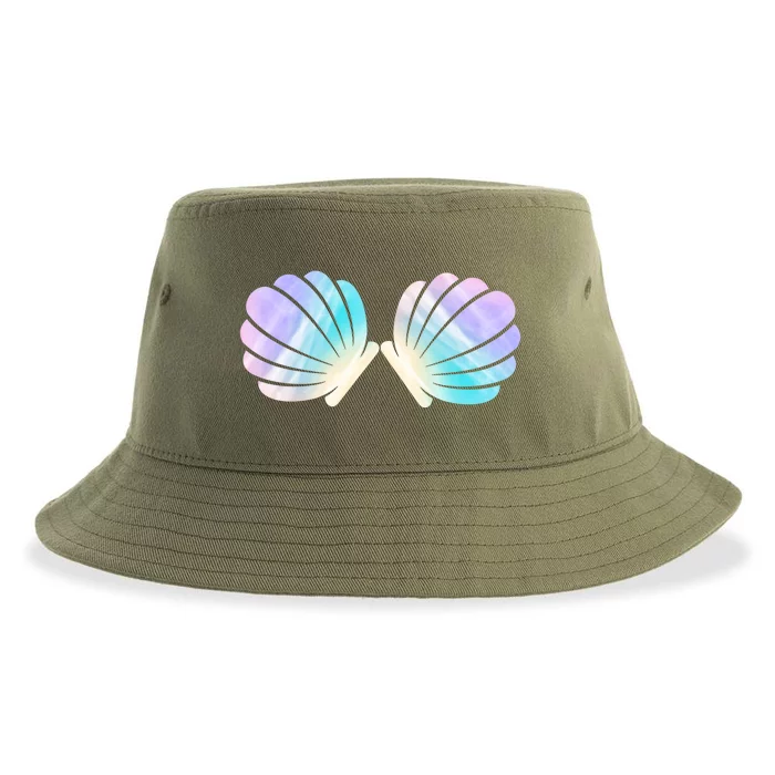 Funny Mermaid Shell Costume Gift Sustainable Bucket Hat