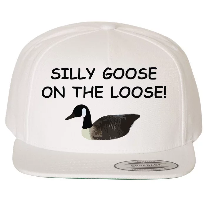 Funny Meme Silly Goose On The Loose Joke Wool Snapback Cap