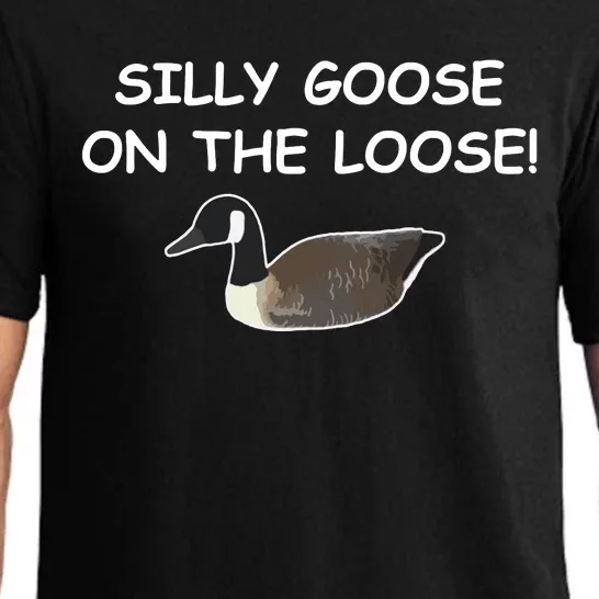 Funny Meme Silly Goose On The Loose Joke Pajama Set