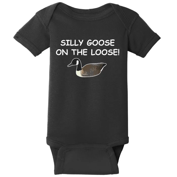 Funny Meme Silly Goose On The Loose Joke Baby Bodysuit