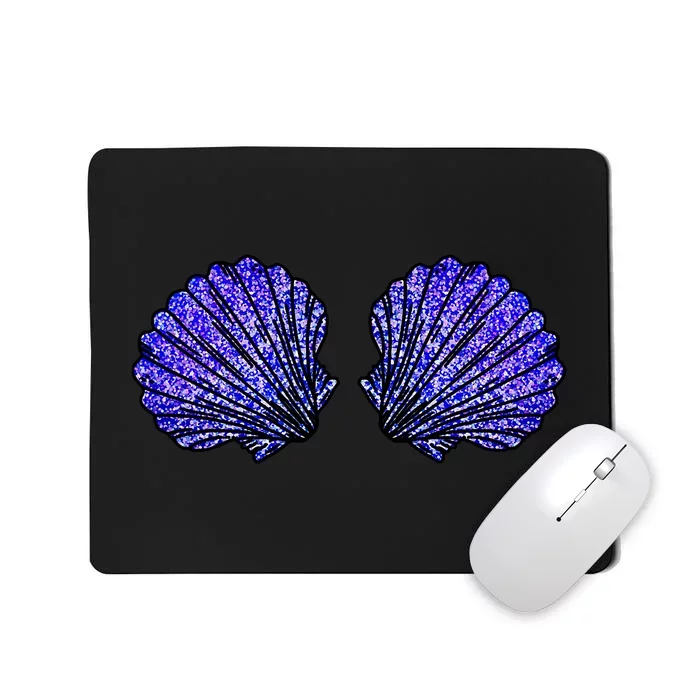 Funny Mermaid Seashell Bra Costume For Halloween Mousepad