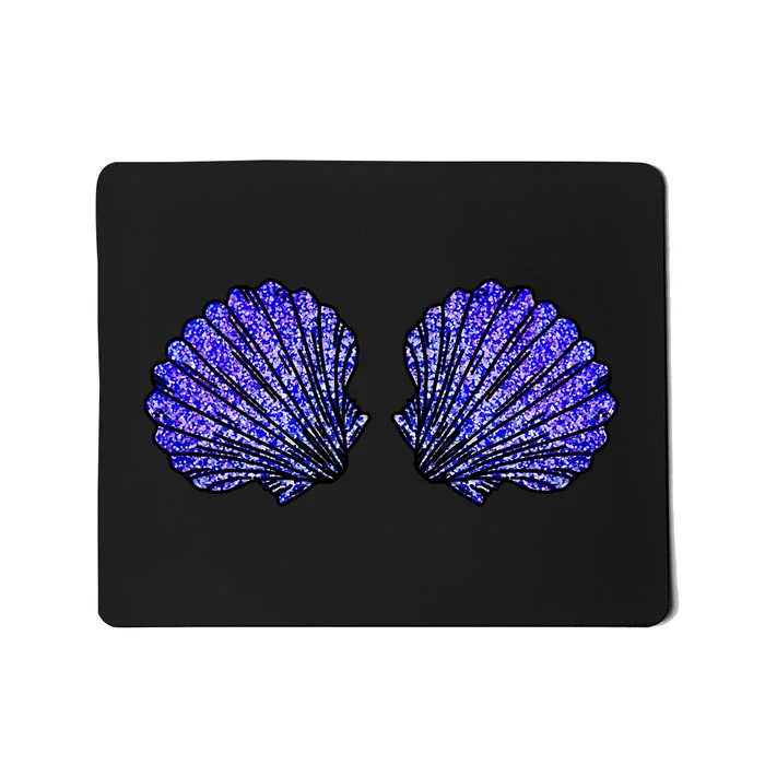 Funny Mermaid Seashell Bra Costume For Halloween Mousepad