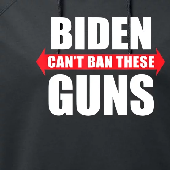 Funny Muscle Shirt Biden Can't Ban These Guns Anti Biden Performance Fleece Hoodie