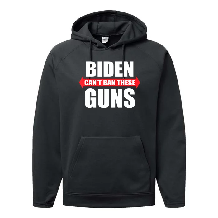 Funny Muscle Shirt Biden Can't Ban These Guns Anti Biden Performance Fleece Hoodie